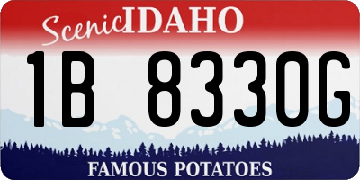 ID license plate 1B8330G