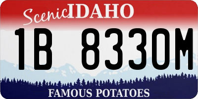 ID license plate 1B8330M