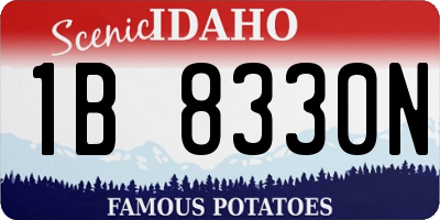 ID license plate 1B8330N