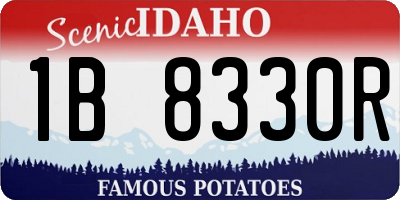 ID license plate 1B8330R