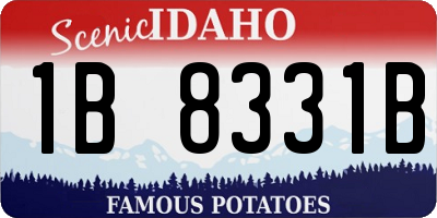 ID license plate 1B8331B