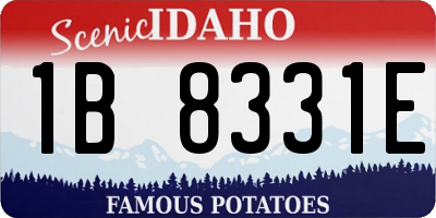 ID license plate 1B8331E