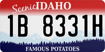 ID license plate 1B8331H