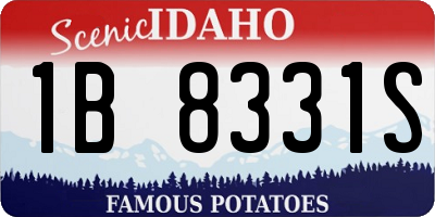 ID license plate 1B8331S