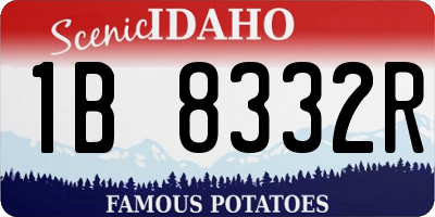 ID license plate 1B8332R