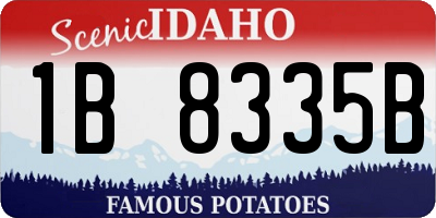 ID license plate 1B8335B