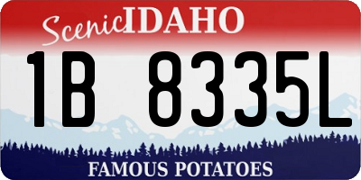 ID license plate 1B8335L