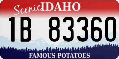 ID license plate 1B8336O