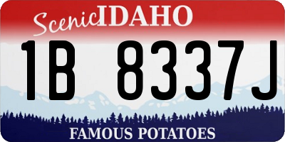ID license plate 1B8337J