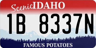 ID license plate 1B8337N