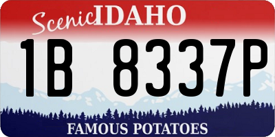 ID license plate 1B8337P