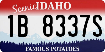 ID license plate 1B8337S
