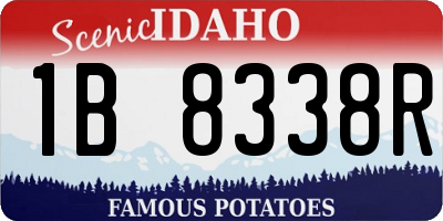 ID license plate 1B8338R
