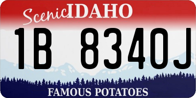 ID license plate 1B8340J