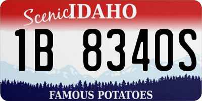 ID license plate 1B8340S