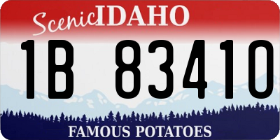 ID license plate 1B8341O