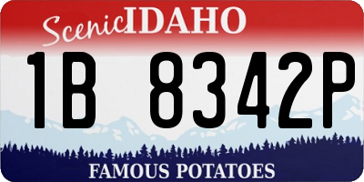 ID license plate 1B8342P