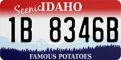 ID license plate 1B8346B
