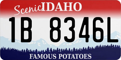 ID license plate 1B8346L