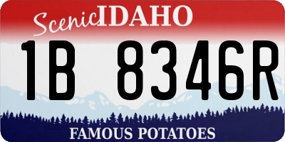 ID license plate 1B8346R
