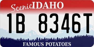 ID license plate 1B8346T