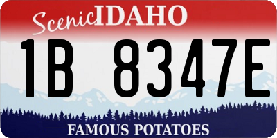 ID license plate 1B8347E