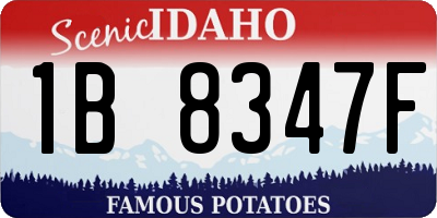 ID license plate 1B8347F