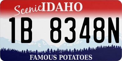 ID license plate 1B8348N