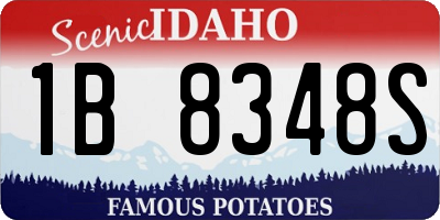 ID license plate 1B8348S
