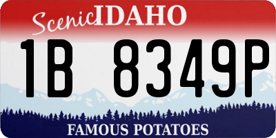 ID license plate 1B8349P