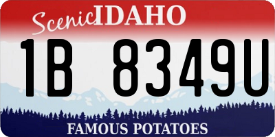 ID license plate 1B8349U