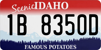 ID license plate 1B8350D