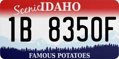 ID license plate 1B8350F