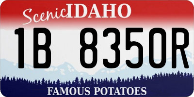 ID license plate 1B8350R
