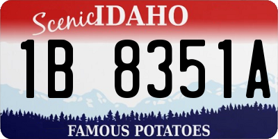 ID license plate 1B8351A