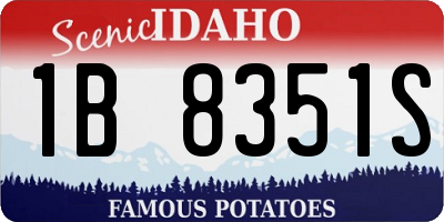 ID license plate 1B8351S