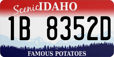 ID license plate 1B8352D