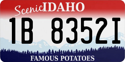 ID license plate 1B8352I