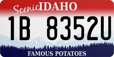 ID license plate 1B8352U