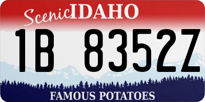 ID license plate 1B8352Z