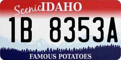 ID license plate 1B8353A