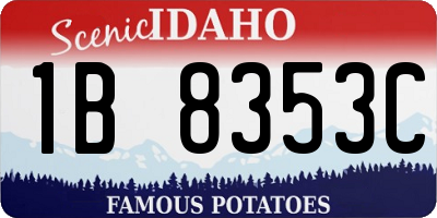 ID license plate 1B8353C