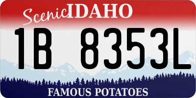 ID license plate 1B8353L