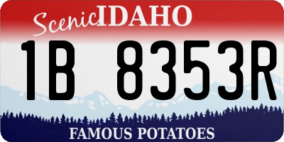 ID license plate 1B8353R
