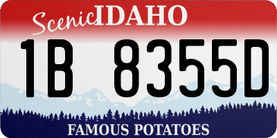 ID license plate 1B8355D