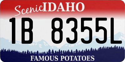 ID license plate 1B8355L