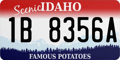 ID license plate 1B8356A
