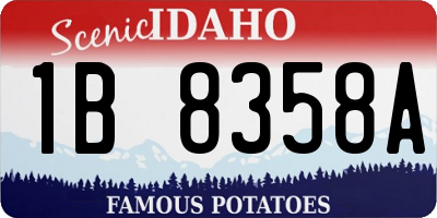 ID license plate 1B8358A