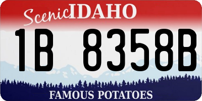 ID license plate 1B8358B