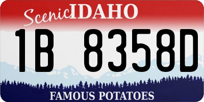 ID license plate 1B8358D